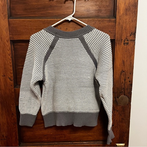 Rebecca Taylor Thick Sweater- Grey & White, Womens Size Large - Picture 2 of 3